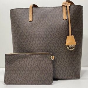❤️‍🔥Michael Kors Hayley / Brown and Tan Signature Tote Set with Monogram Print